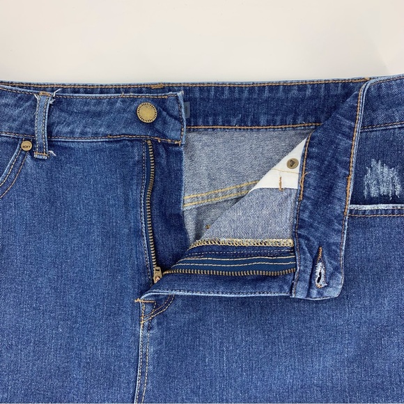 Roxy Icon Blue Denim Raw Edge Mini Skirt, XL - Picture 12 of 16